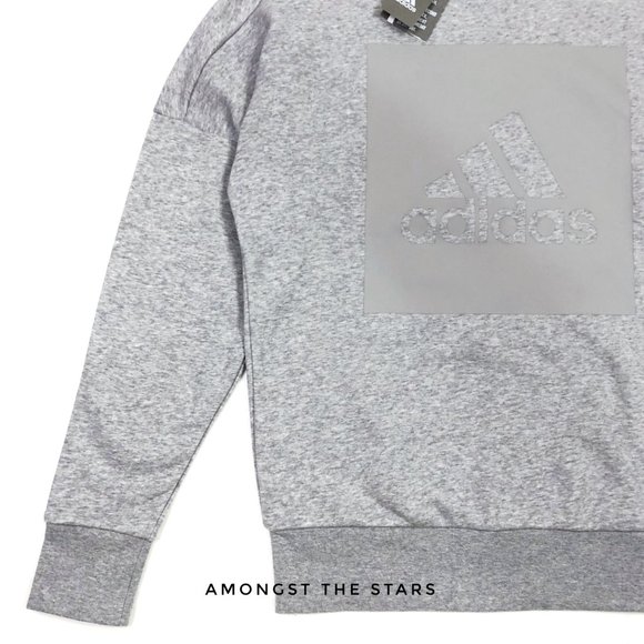 Adidas Sports ID Logo Grey Crewneck Sweatshirt - Picture 9 of 10